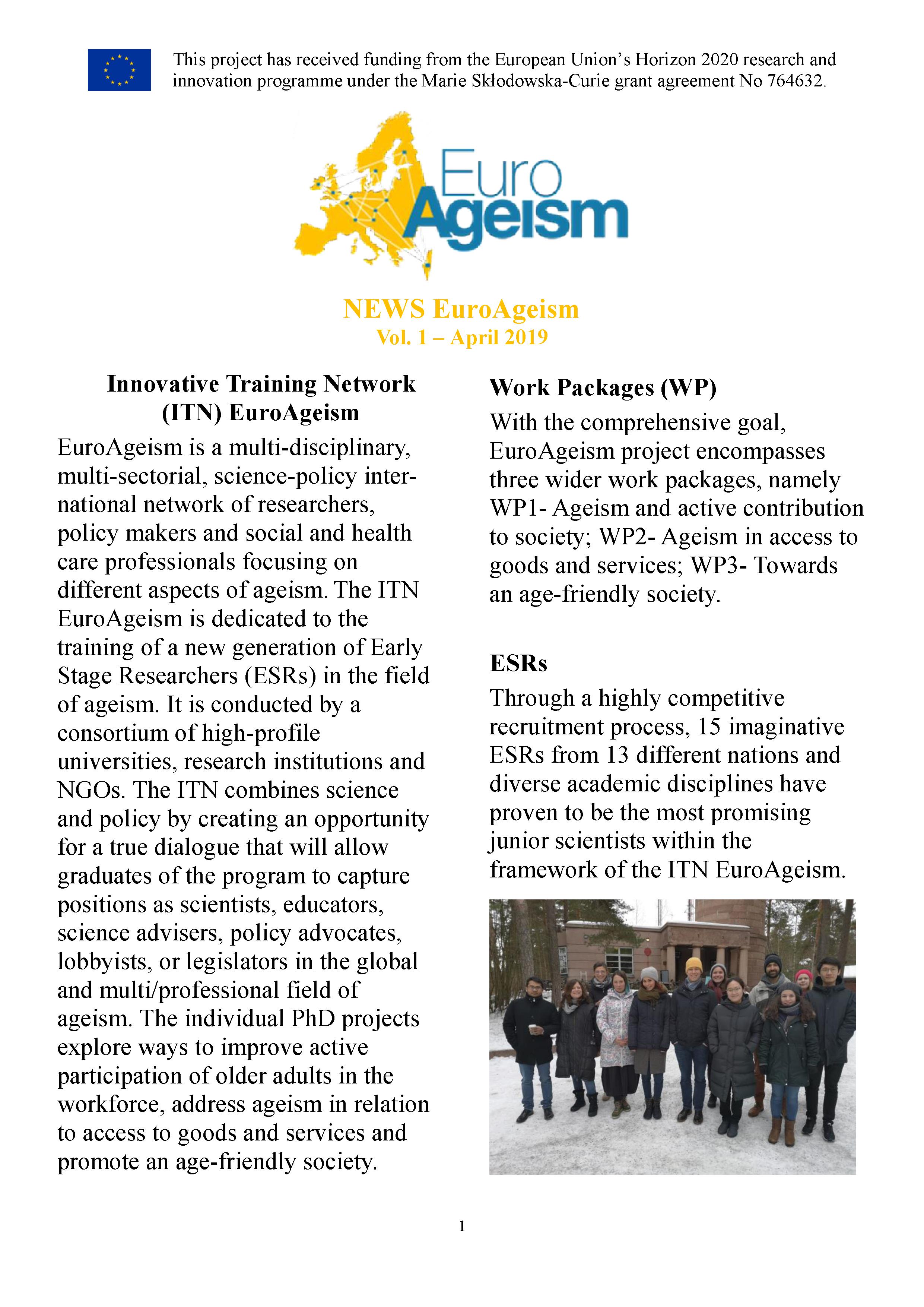 EuroAgeism Newsletter – Vol. 1